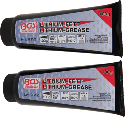 Lithiumvet voor minivetspuit BGS 9311 | 2 tubes