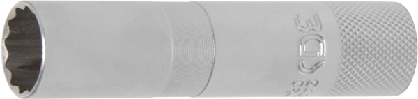 Bougiedopsleutel met rubberring, twaalfkant, lang | 10 mm (3/8