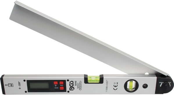 Digitale LCD-hoekmeter digitaal met waterpas | 450 mm