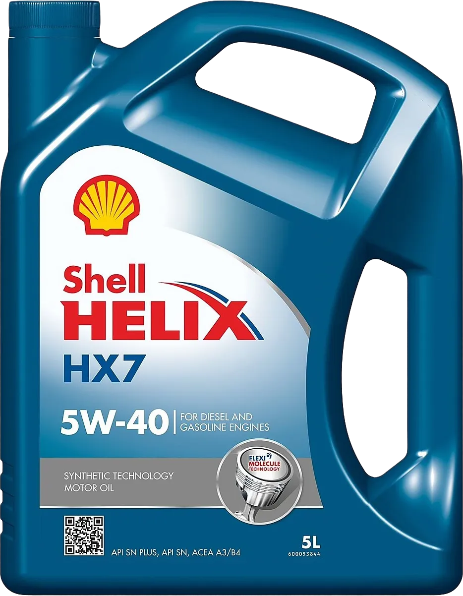 5L Motorolie Shell Helix HX7 5W-40 ACEA A3/B3 VW 502.00/505.00  Renault RN 0700, RN 0710