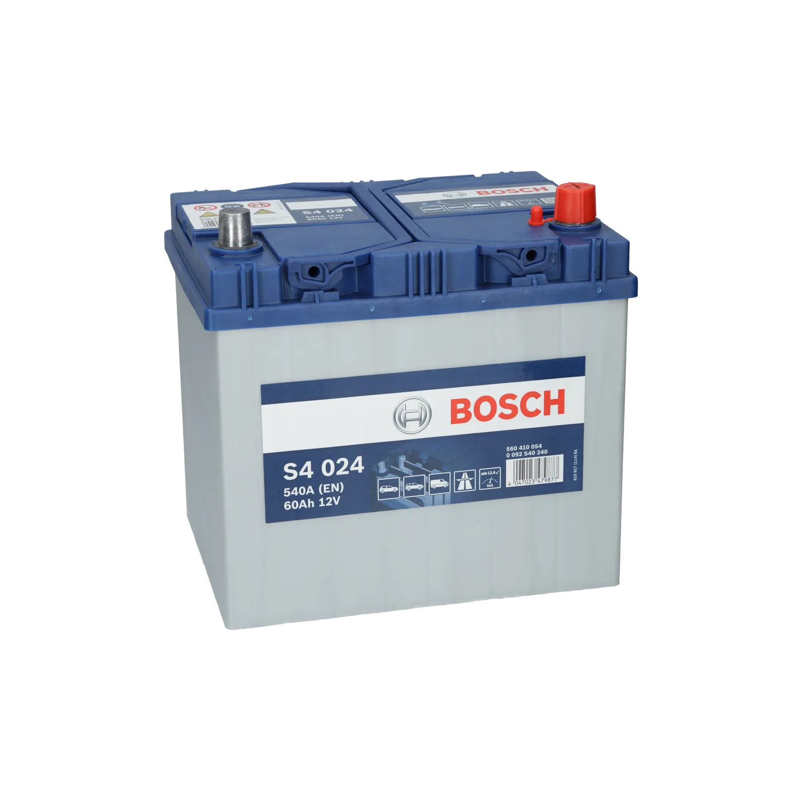 Bosch S4024 Accu / Batterij 12V 60AH 540A 0 092 S40 240 / 0092S40240 Aziatische auto's