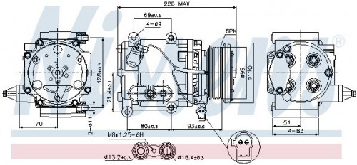 Compressor, airconditioning NISSENS