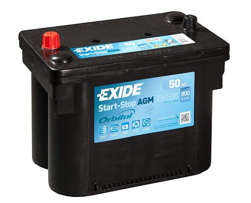 Exide EK508 Accu 50AH AGM Batterij 800A 12V Start Stop ( +L ) 260X173X206
