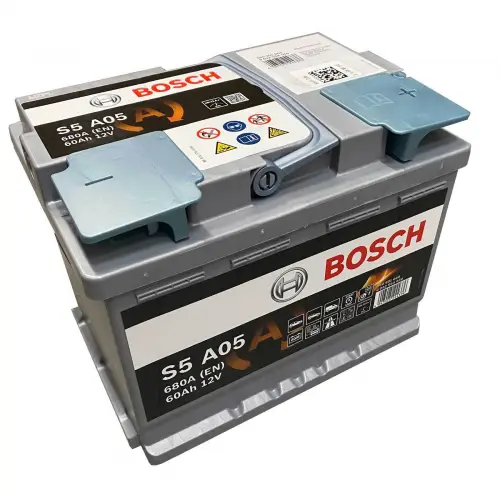 Bosch S5A05 AGM START STOP ACCU 60AH 12V 680A 0092S5A050 / 0 092 S5A 050 BOSCH