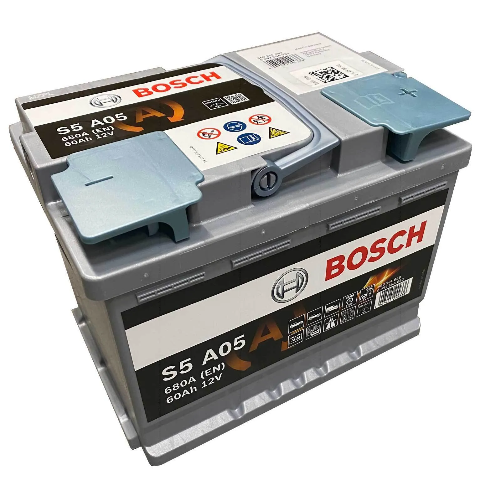 Bosch S5A05 AGM START STOP ACCU 60AH 12V 680A 0092S5A050 / 0 092 S5A 050