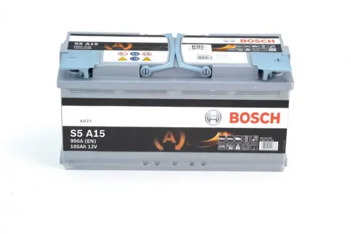 BOSCH 105AH Accu ( S5A15 ) Batterij 950A AGM (Start Stop) 12V B13 ( +R ) 394X175X190 BOSCH