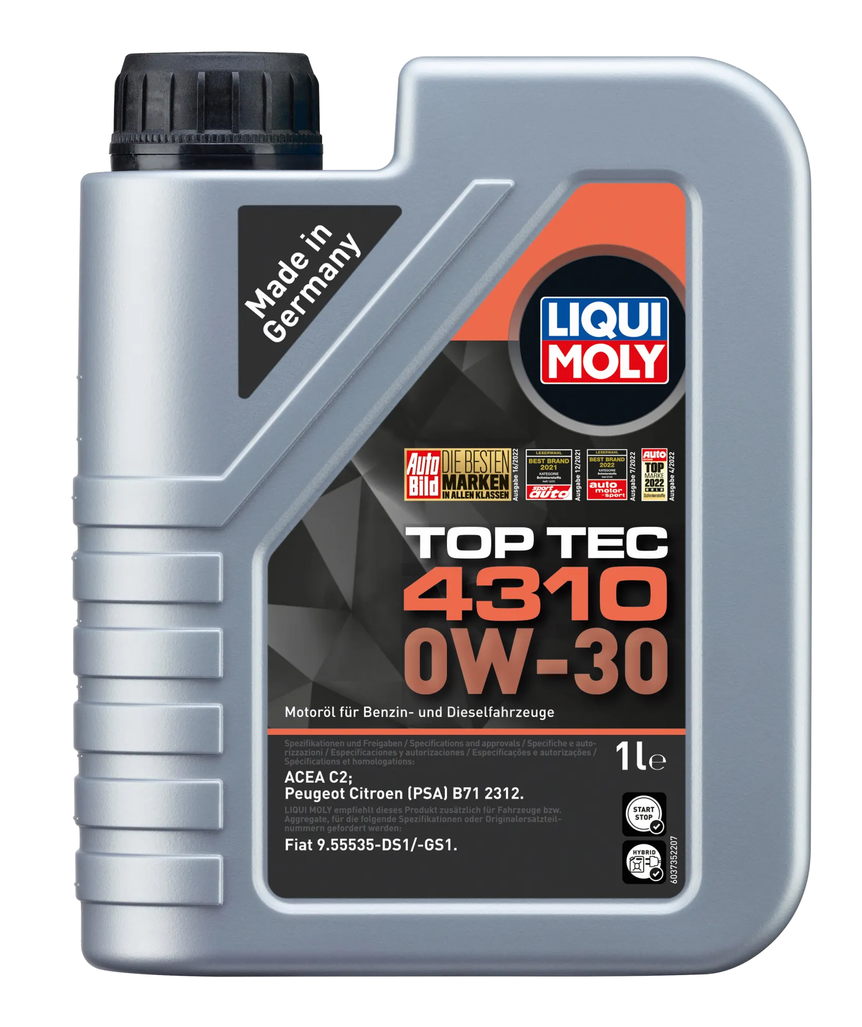 Liqui Moly 0W30 Top Tec 4310 Motorolie 2361 (1L) C2 B71.2312 9.55535-DS1 9.55535-GS1 
