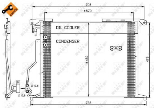 Condensor, airconditioning NRF