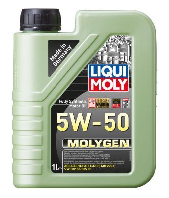 1L Molygen 5W-50 Liqui Moly 2542 ACEA A3/B3, API SJ, MB 229.1, VW 502 00/505 00