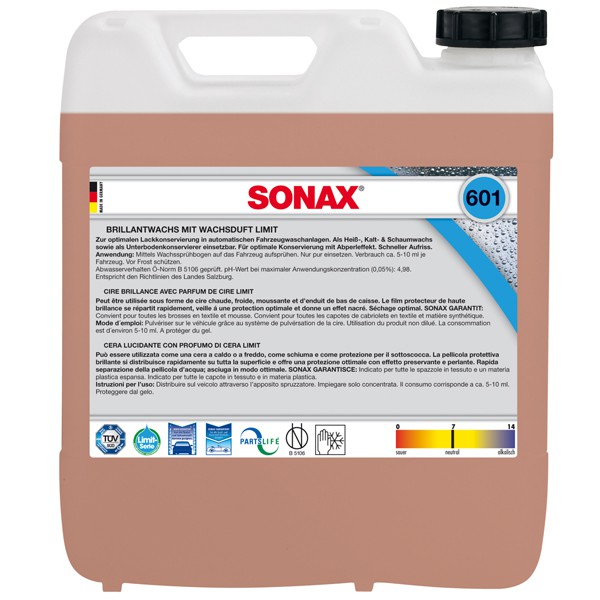 sonax 06016000 limit briljant wax 10l