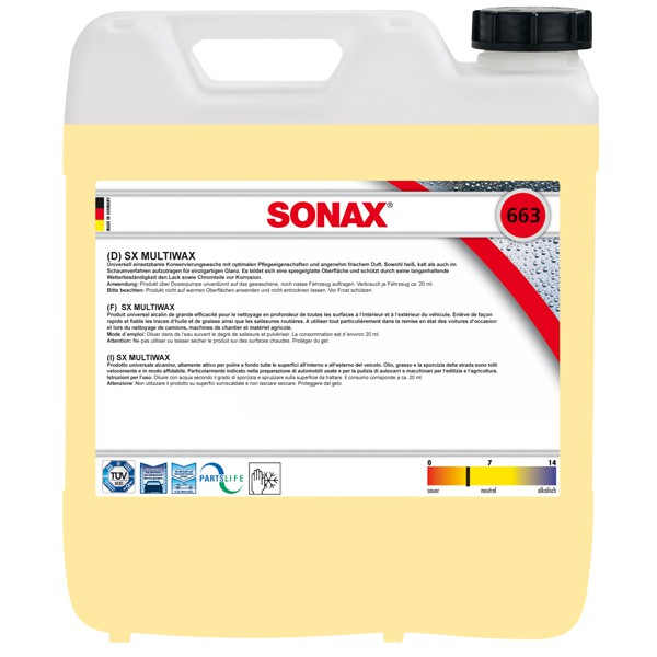 sonax 06636000 multiwax 10l
