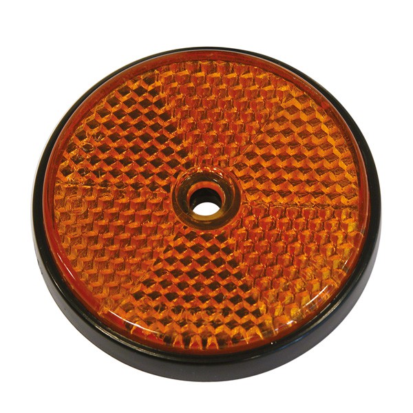 reflector rond 70mm oranje bulk